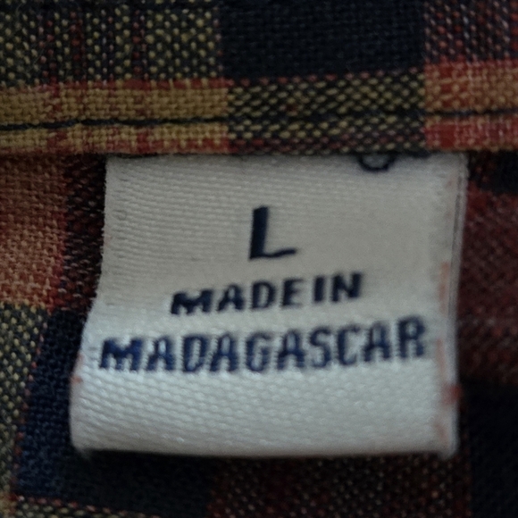 ROWM Men's L Plaid Short Sleeve Shirt Multicolored Chest Pocket - Picture 5 of 10